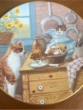 Country Kittens ‘Table Manners’ by Gre’ Gerardi 1988 Hamilton Plate Collection